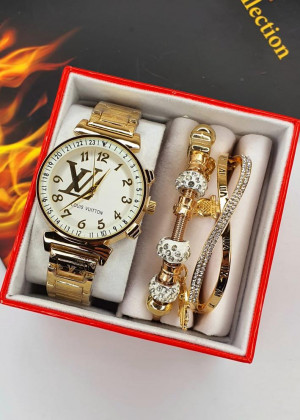 Подарочный набор часы, 2 браслета и коробка 1601978