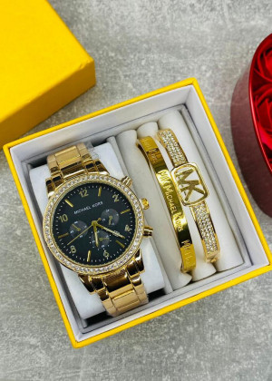 Подарочный набор часы, 2 браслета и коробка 1675269