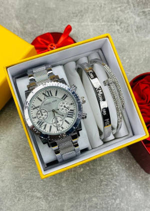 Подарочный набор часы, 2 браслета и коробка 1675274
