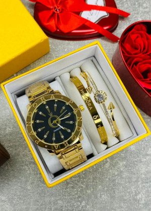 Подарочный набор часы, 2 браслета и коробка 1675283