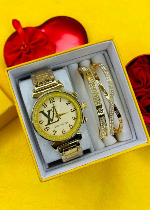Подарочный набор часы, 2 браслета и коробка 1676704