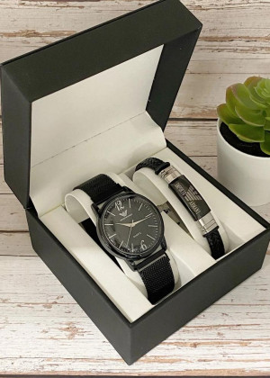 Подарочный набор часы, браслета и коробка 1762130