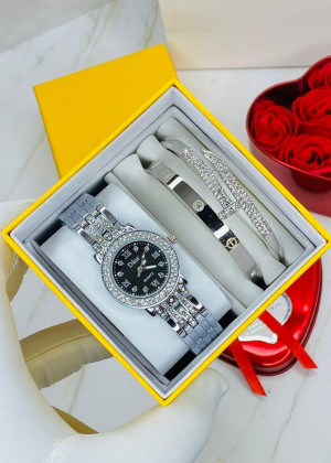 Подарочный набор часы, 2 браслета и коробка 1779998