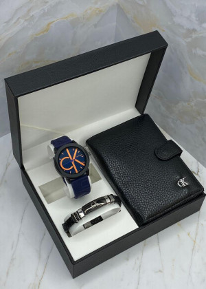 Подарочный набор часы, браслет, кошелёк и коробка 1785564
