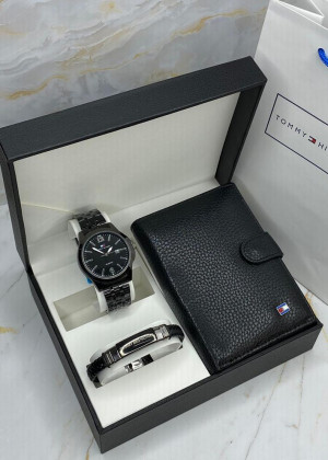 Подарочный набор часы, браслет, кошелёк и коробка 1785569