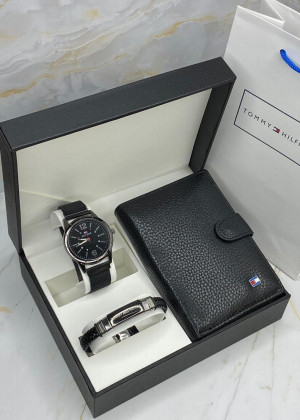 Подарочный набор часы, браслет, кошелёк и коробка 1785571