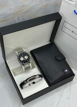 Подарочный набор часы, браслет, кошелёк и коробка 1785575