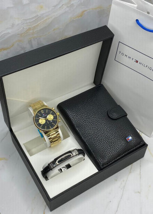 Подарочный набор часы, браслет, кошелёк и коробка 1785576