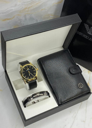 Подарочный набор часы, браслет, кошелёк и коробка 1785587