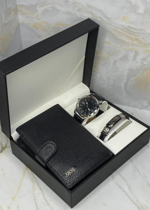 Подарочный набор часы, браслет, кошелёк и коробка 1785595
