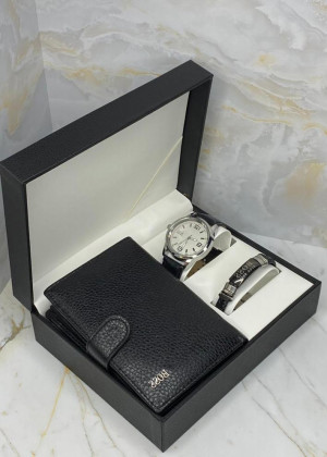 Подарочный набор часы, браслет, кошелёк и коробка 1785599