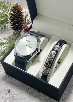 Подарочный набор часы, браслет и коробка 1812471