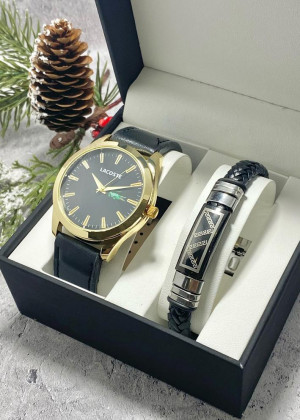 Подарочный набор часы, браслет и коробка 1812474