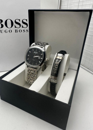 Подарочный набор для мужчины часы, браслет + коробка 2099145