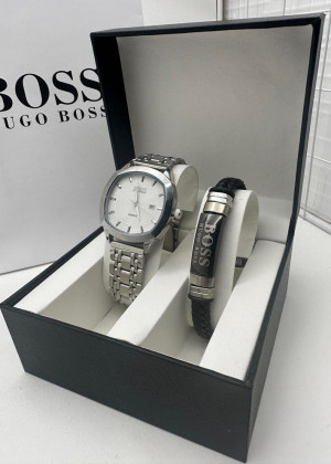 Подарочный набор для мужчины часы, браслет + коробка 2099146