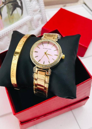 Подарочный набор для женщин часы, браслет + коробка 2104985