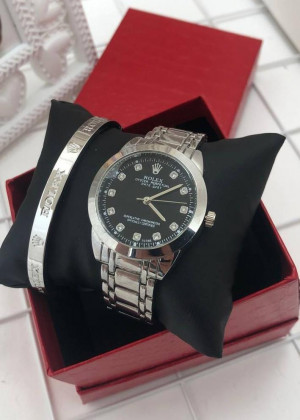 Подарочный набор для женщин часы, браслет + коробка 2104999