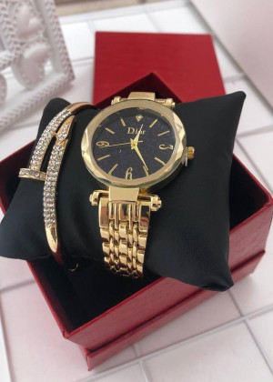 Подарочный набор для женщин часы, браслет + коробка 2130088