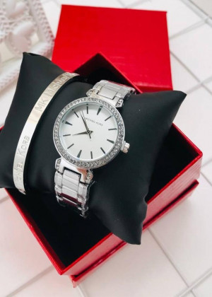 Подарочный набор для женщин часы, браслет + коробка 2130090