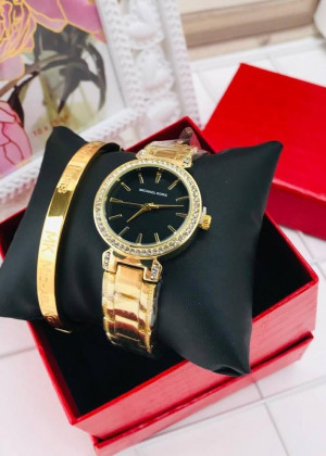 Подарочный набор для женщин часы, браслет + коробка 2130094