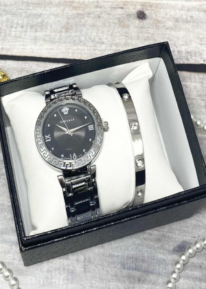 Подарочный набор для женщин часы и браслет+ коробка 2340820