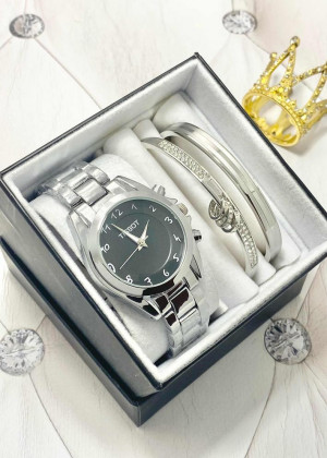 Подарочный набор для женщин часы, 2 браслета + коробка 2340879