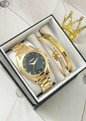Подарочный набор для женщин часы, 2 браслета + коробка 2340881