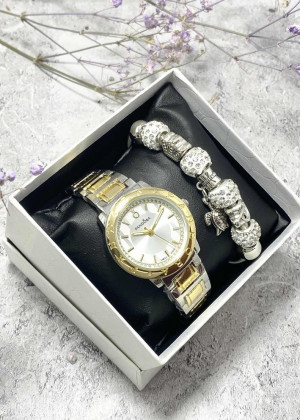 Подарочный набор для женщин часы и браслет+ коробка 2340885