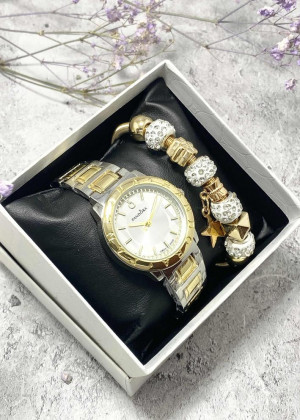 Подарочный набор для женщин часы и браслет+ коробка 2340886