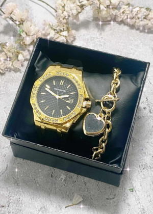 Подарочный набор для женщин часы и браслет+ коробка 2340888