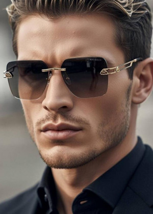 Набор мужские солнцезащитные очки, коробка, чехол + салфетки 2350311