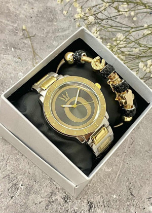 Подарочный набор для женщин часы и браслет+ коробка 2351818