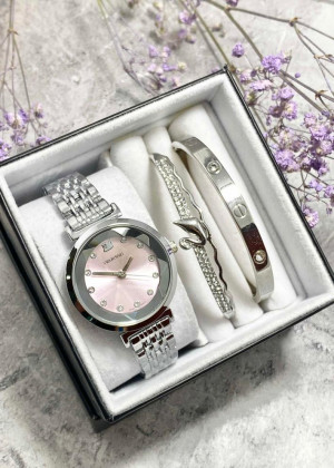Подарочный набор для женщин часы, 2 браслета + коробка 2351833