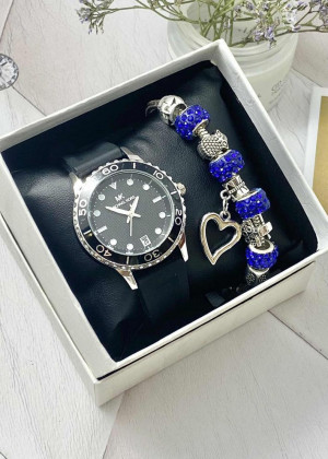 Подарочный набор для женщин часы и браслет+ коробка 2351855