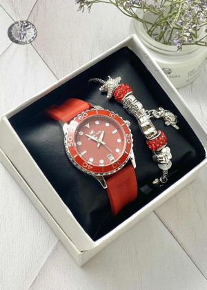 Подарочный набор для женщин часы и браслет+ коробка 2351858