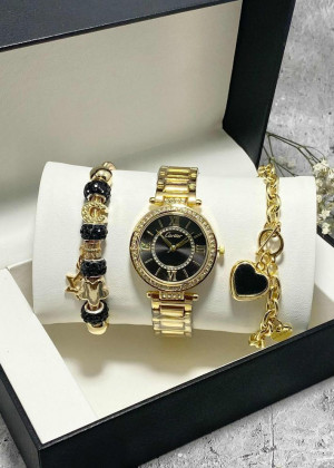Подарочный набор для женщин часы, 2 браслета + коробка 2351860
