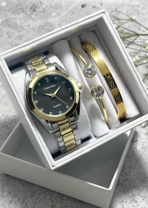 Подарочный набор для женщин часы, 2 браслета + коробка 2351900