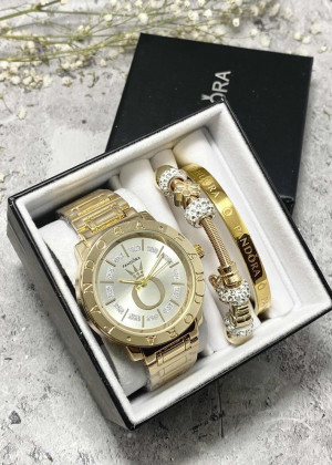 Подарочный набор для женщин часы, 2 браслета + коробка 2351962