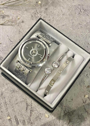 Подарочный набор для женщин часы, 2 браслета + коробка 2351992