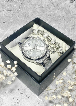 Подарочный набор для женщин часы и браслет+ коробка 2351999