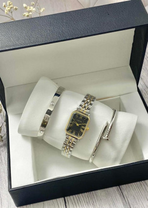 Подарочный набор для женщин часы, 2 браслета + коробка 2352007