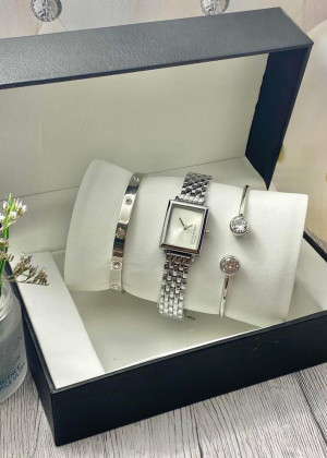Подарочный набор для женщин часы, 2 браслета + коробка 2352019
