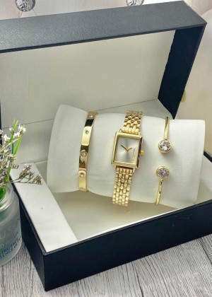 Подарочный набор для женщин часы, 2 браслета + коробка 2352021