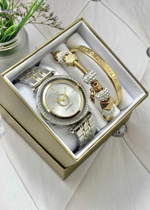 Подарочный набор для женщин часы, 2 браслета + коробка 2352029