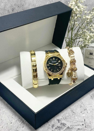 Подарочный набор для женщин часы, 2 браслета + коробка 2352034