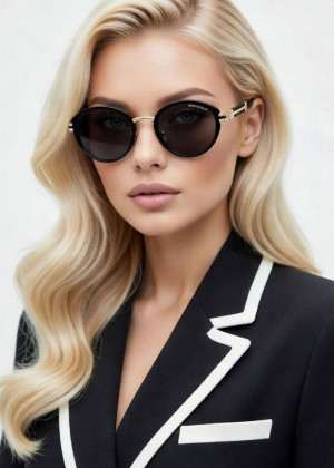 Набор женские солнцезащитные очки, коробка, чехол + салфетки 2356526