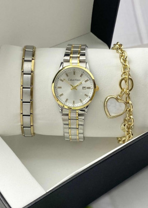 Подарочный набор для женщин часы, 2 браслета + коробка 2361520