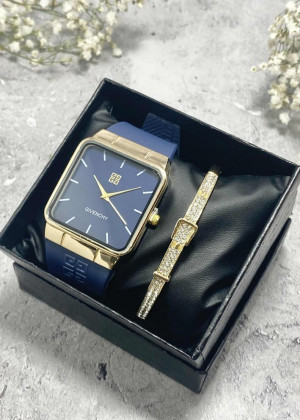 Подарочный набор для женщин часы и браслет+ коробка 2361617