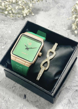 Подарочный набор для женщин часы и браслет+ коробка 2361619