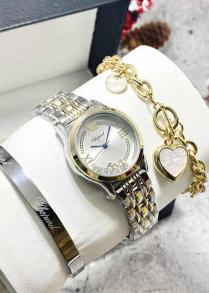 Подарочный набор для женщин часы, 2 браслета + коробка 2361662